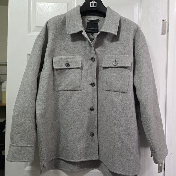Banana Republic Gray Double Faced Shirt Jacket XL - Picture 4 of 12